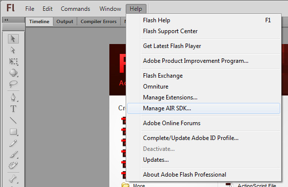 help then manage AIR SDK