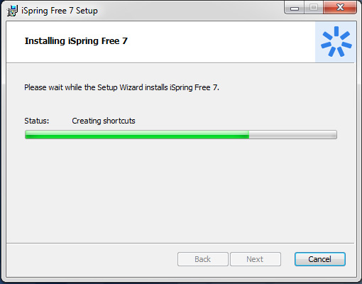 Proses instalasi iSpring