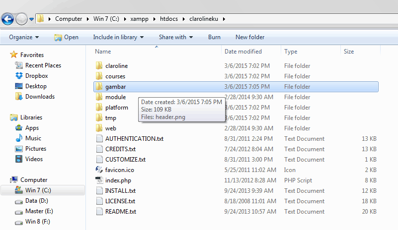Membuat folder gambar
