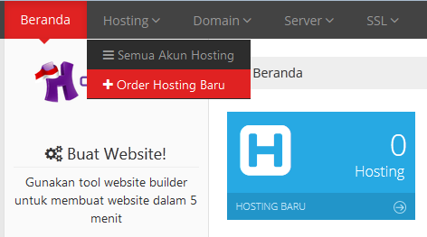 order hosting baru