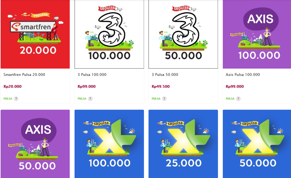 Belanja Pulsa Bukalapak