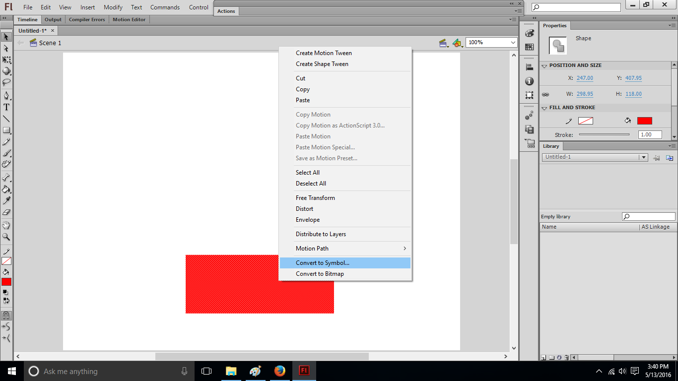 Konvert kotak ke symbol