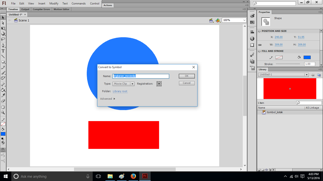 Lingkaran jadi movieclip