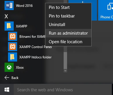 Run as Administrator