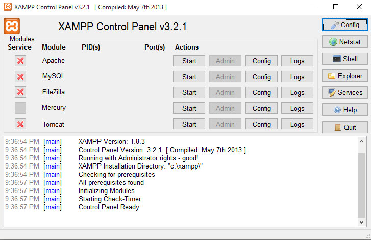 xampp interface