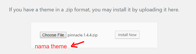 file theme sudah dipilih