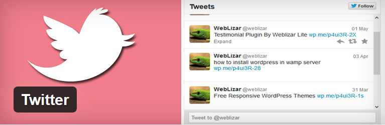 tampilan twitter weblizar