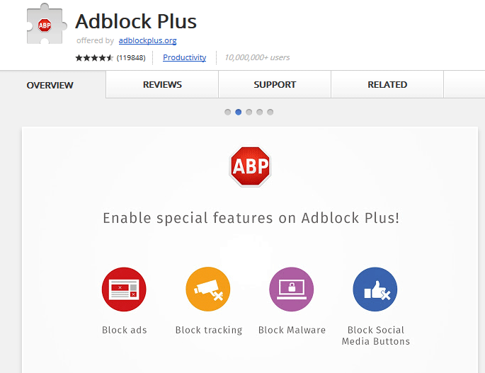 tampilan adblock plus