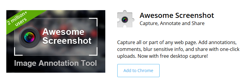 tampilan awesome screenshot sebagai Add-ons Penting