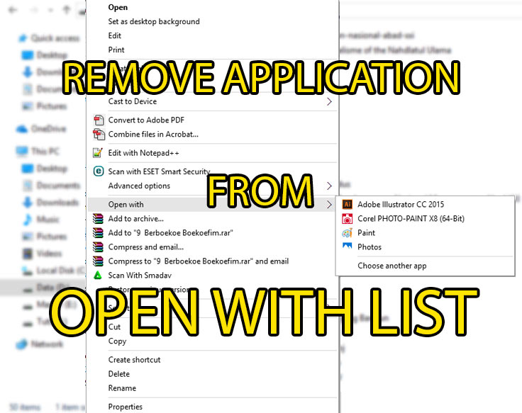 tampilan remove apps list